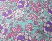 Flannel Fabric - Gypsy Flowers - By the yard - 100% Cotton Flannel