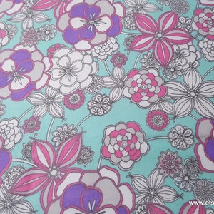 Flannel Fabric Gypsy Flowers By the yard 100% Cotton Flannel image 1