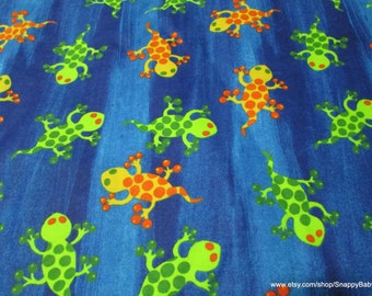 Flannel Fabric - Salamanders - By the yard - 100% Cotton Flannel