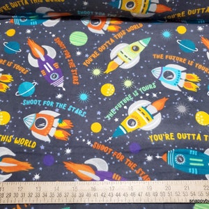 Flannel Fabric Out of This World By the yard 100% Cotton Flannel Bild 2