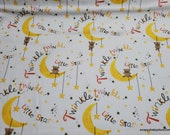 Flannel Fabric - Twinkle Little Star Bear - By the yard - 100% Cotton Flannel