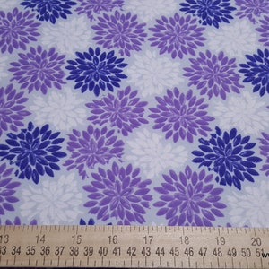 Flannel Fabric Purple Gray Burst By the yard 100% Cotton Flannel image 2