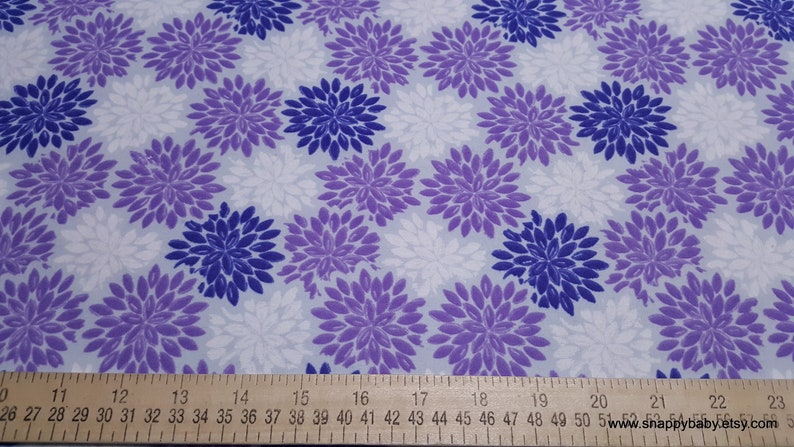 Flannel Fabric Purple Gray Burst By the yard 100% Cotton Flannel image 2