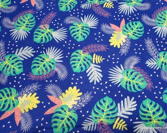 Remnant Flannel Fabric - Endless Summer Leaves - Choose your Size - 100% Cotton Flannel