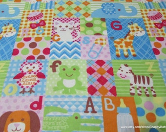 Flannel Fabric - Baby Big Patchwork - By the yard - 100% Cotton Flannel