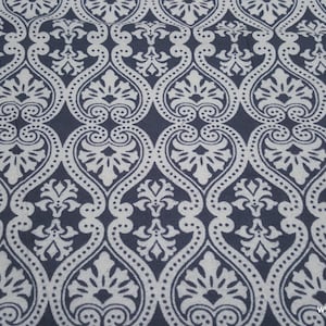 Flannel Fabric Damask Grey By the yard 100% Cotton Flannel image 1