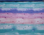 Flannel Fabric - Hearts on Pastel Tie Dye - By the yard - 100% Cotton Flannel