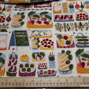 Flannel Fabric Farmers Market By the yard 100% Cotton Flannel image 2