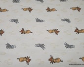 Flannel Fabric - Sweet Dreams Bambi - By the yard - 100% Cotton Flannel