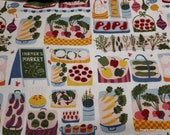 Flannel Fabric - Farmers Market - By the yard - 100% Cotton Flannel