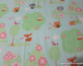 Flannel Fabric - Baby's Forest - By the yard - 100% Cotton Flannel