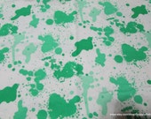 Flannel Fabric - Kelly Green Splatter - By the yard - 100% Cotton Flannel