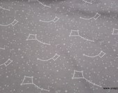 Flannel Fabric - Bear Little Dipper Gray - By the yard - 100% Cotton Flannel