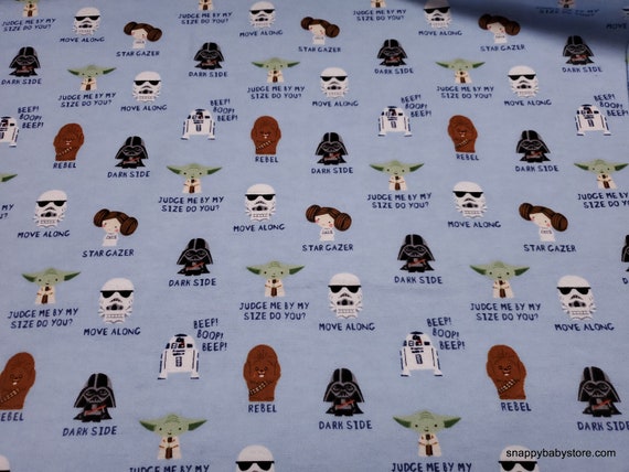 Character Flannel Fabric Star Wars Mini Rebel Blue by the Yard