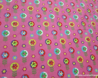 Flannel Fabric - Magic Floral - By the yard - 100% Cotton Flannel