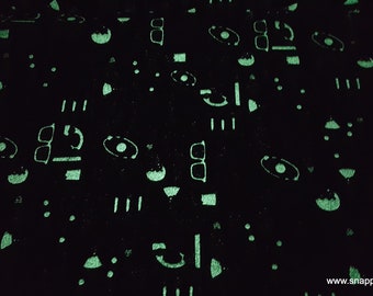 Glow in the Dark Flannel Fabric - Science Lab Glow - By the yard - 100% Cotton Flannel
