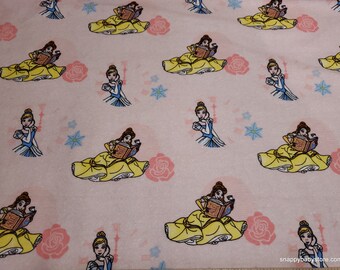Character Flannel Fabric - Disney Princess Multi Action - By the yard - 100% Cotton Flannel