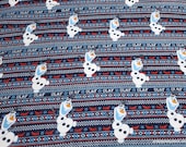 Character Flannel Fabric - Disney Frozen Olafs Alpine Adventure - By the yard - 100% Cotton Flannel