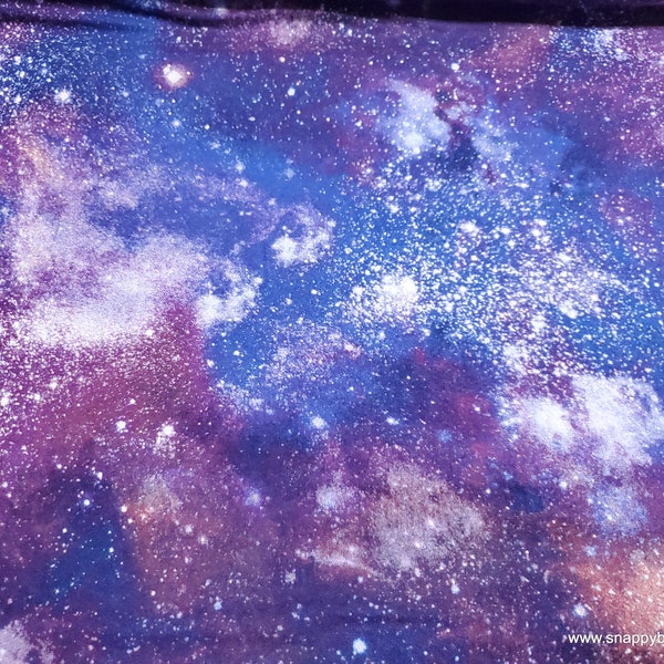 Flannel Fabric - Purple Galaxy - By the yard - 100% Cotton Flannel