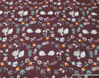 Flannel Fabric - Kissing Hedgehogs- By the yard - 100% Cotton Flannel