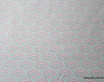 Flannel Fabric - Gypsy Dotted Scales White - By the yard - 100% Cotton Flannel