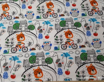 Flannel Fabric - After School Playtime - By the Yard - 100% Cotton Flannel