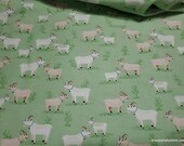 Flannel Fabric - Goats - By the yard - 100% Cotton Flannel