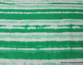 Flannel Fabric - Kelly Green Stripe TieDye - By the yard - 100% Cotton Flannel