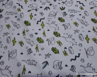 Flannel Fabric - Desert Animals Sketched - By the yard - 100% Cotton Flannel