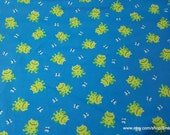 Flannel Fabric - Frogs on Blue - By the yard - 100% Cotton Flannel