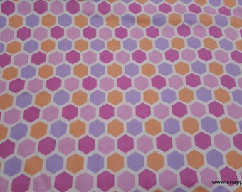 Premium Flannel Fabric - Peek a Boo Hexagons Premium - By the yard - 100% Cotton Flannel