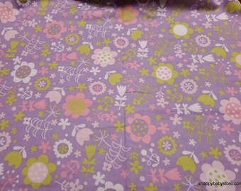 Flannel Fabric - Girlie Flowers  - By the yard - 100% Cotton Flannel