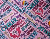 Character Flannel Fabric - My Little Pony Words - By the yard - 100% Cotton Flannel