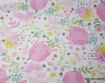 Flannel Fabric - Itty Bittys Tossed Elephants - By the yard - 100% Cotton Flannel