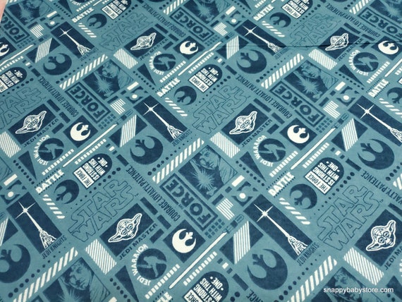 Character Flannel Fabric Star Wars Rebel Gear By the yard 100% Cotton  Flannel