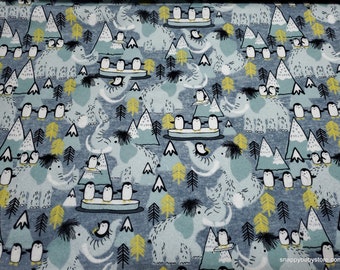 Flannel Fabric - Mammoth Time - By the yard - 100% Cotton Flannel