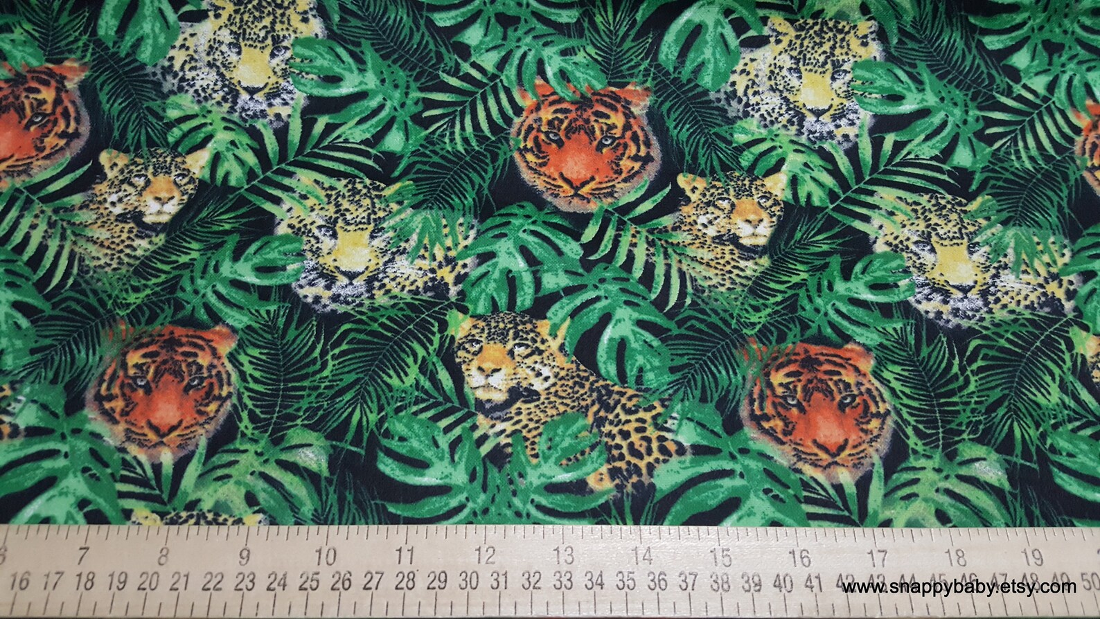 Flannel Fabric Tiger Cheetah Realistic by the Yard 100 Etsy