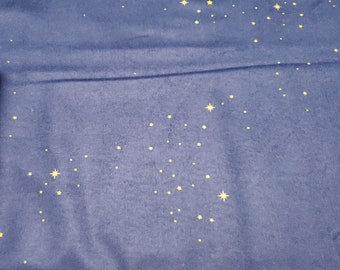 Flannel Fabric - Celestial Navy - By the yard - 100% Cotton Flannel