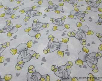 Flannel Fabric - Elephant Grey - By the yard - 100% Cotton Flannel