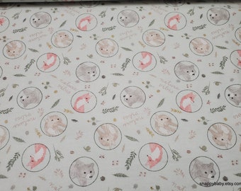 Flannel Fabric - Nature Vibes Woodland - By the yard - 100% Cotton Flannel