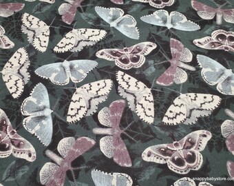 Flannel Fabric - Quality Time Moths - By the Yard - 100% Cotton Flannel