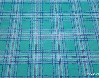 Flannel Fabric - Watermelon Plaid - By the yard - 100% Cotton Flannel