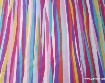 Flannel Fabric - Tropical Stripe Premium - By the yard - 100% Premium Cotton Flannel