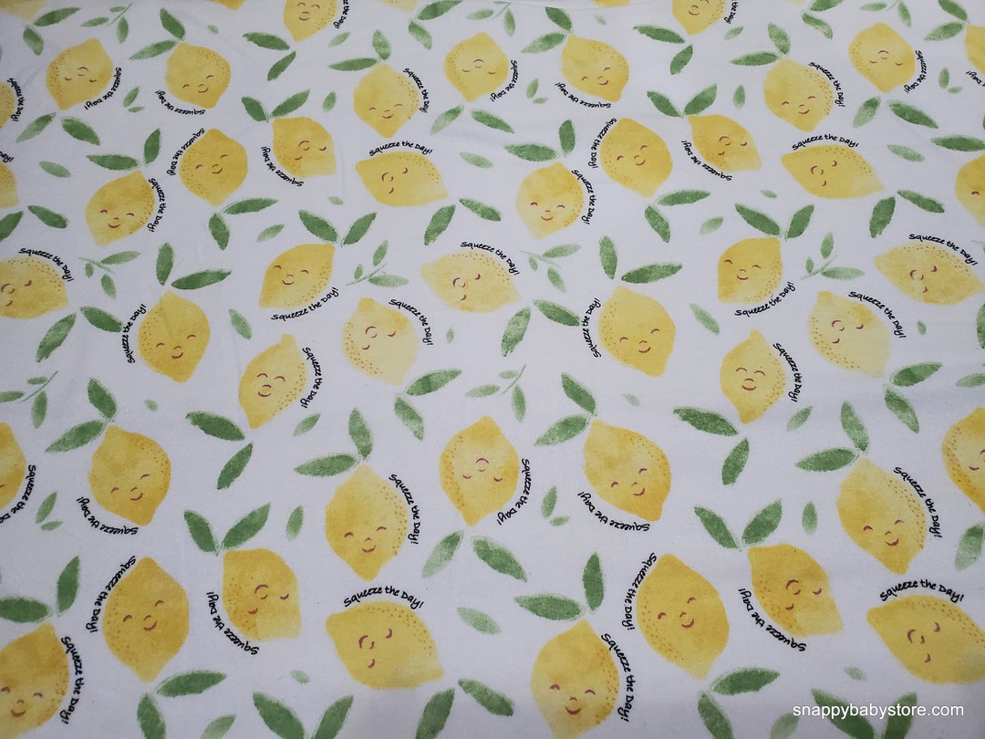 Flannel Fabric Squeeze the Day by the Yard 100% Cotton Flannel - Etsy