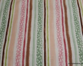 Flannel Fabric - Spring Sweet Stripes - By the yard - 100% Cotton Flannel