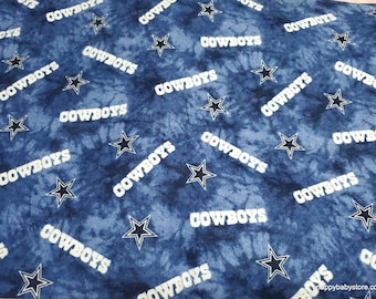 Team Flannel Fabric - Dallas Cowboys Tie Dye - By the yard - 100% Cotton Flannel