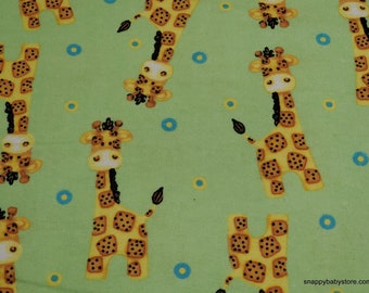 Flannel Fabric - Spot the Giraffe - By the yard - 100% Cotton Flannel