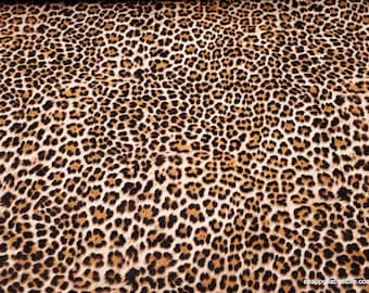 Flannel Fabric - Leopard Print - By the yard - 100% Cotton Flannel
