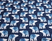 Premium Flannel Fabric - Brave Enough Patriot Bears Navy Premium - By the yard - 100% Premium Cotton Flannel