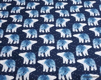 Premium Flannel Fabric - Brave Enough Patriot Bears Navy Premium - By the yard - 100% Premium Cotton Flannel